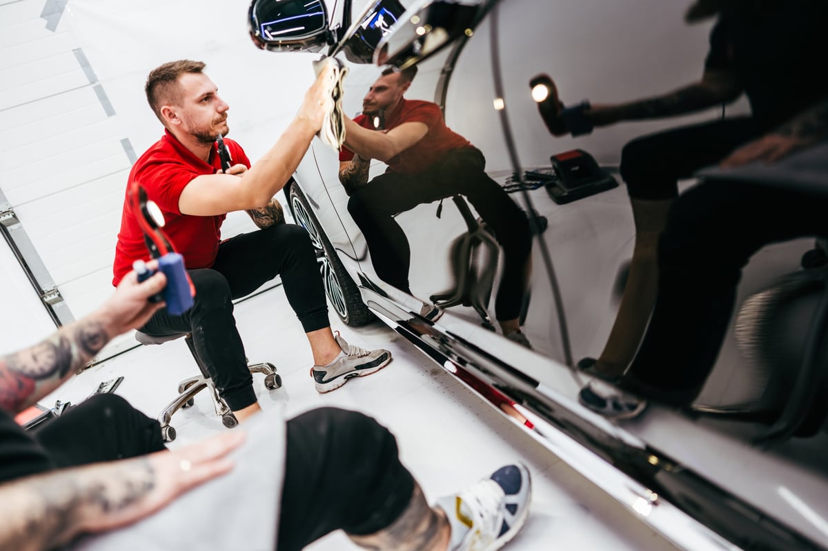 Professional auto detailing team